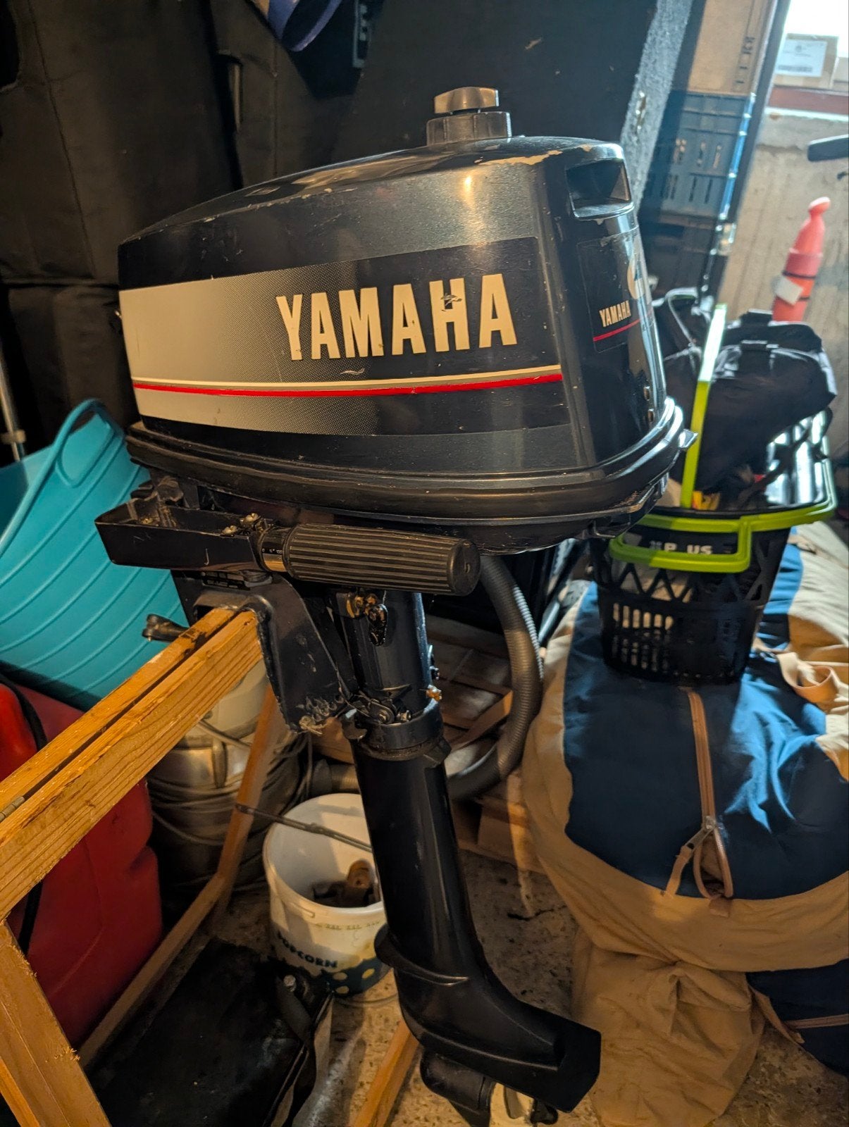 Yamaha 2takt 4pk Langstaart Buitenboordmotor,  & tank, Ophalen, Gebruikt, Minder dan 5 pk, Buitenboordmotor