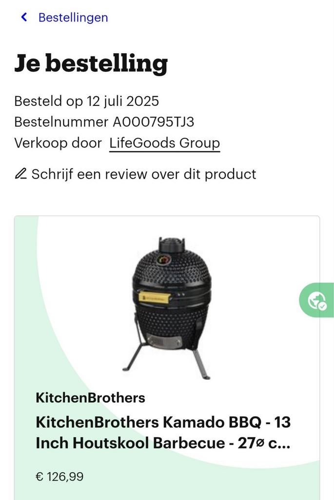 Kamado Bbq 27 cm diameter, Tuin en Terras, Houtskoolbarbecues, Ophalen