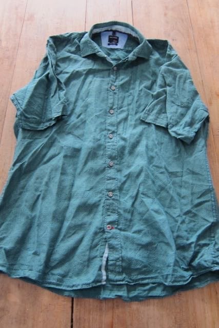 Linnen olymp blouse overhemd groen used look l heren, Zo goed als nieuw, Merkfreak, Olymp, Groen