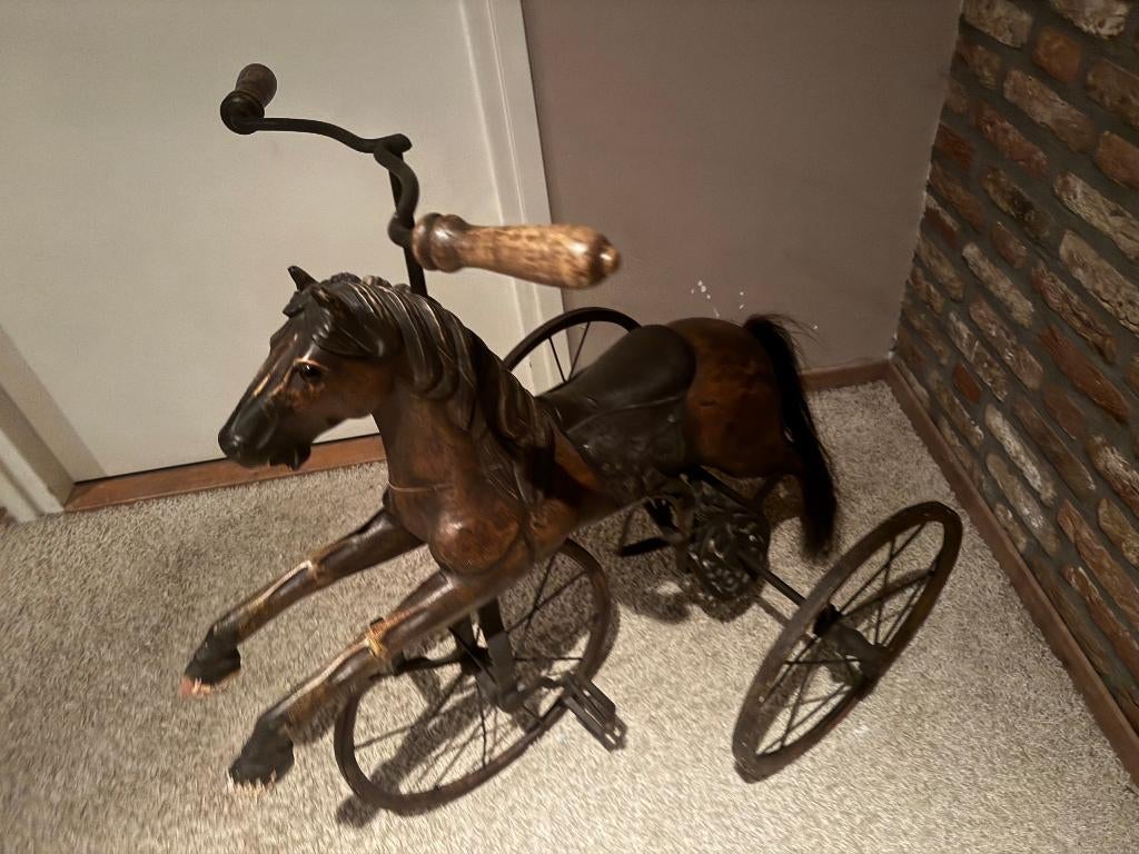 antiek fietspaard, Ophalen of Verzenden