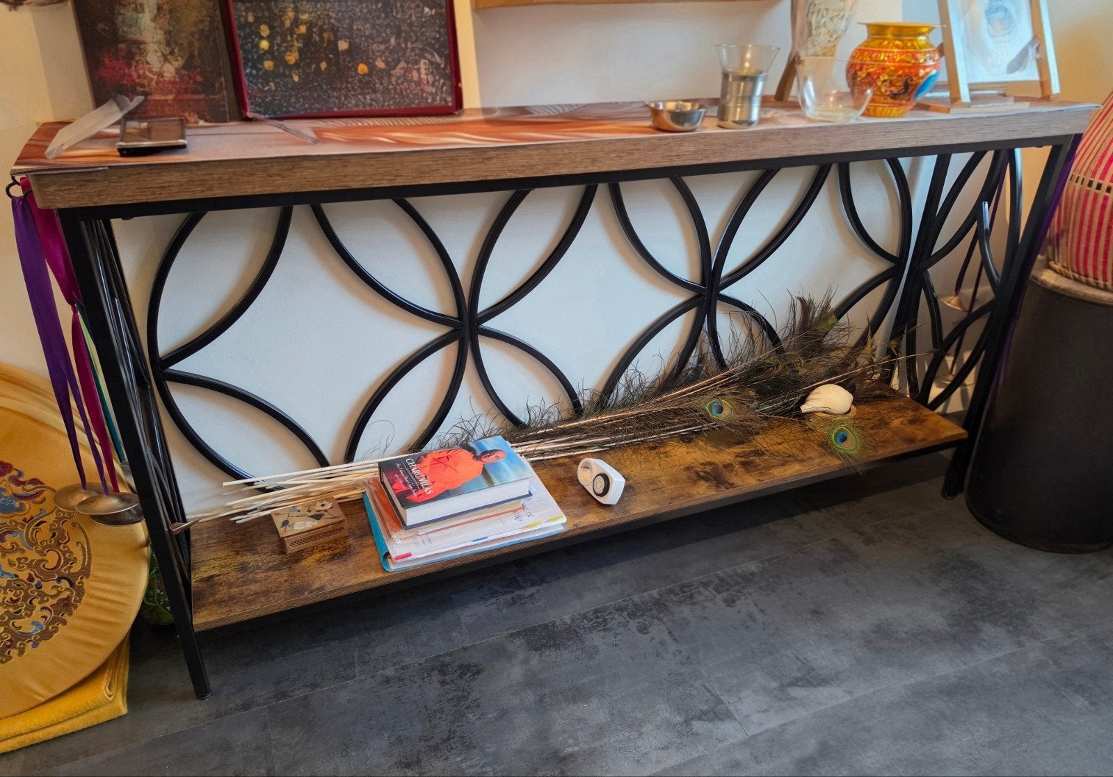 Tribesigns Wandtafel - Industriële Console Tafel, Huis en Inrichting, Tafels | Sidetables, Industrieel, Modern, Zo goed als nieuw
