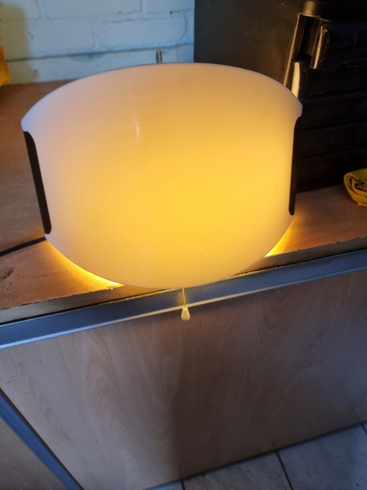 GRATIS vintage halve maan wandlamp - Wit/Crème, Ophalen of Verzenden, Kunststof