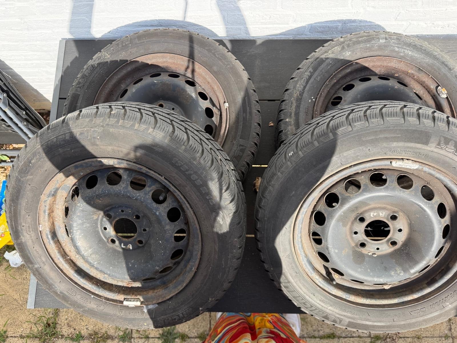 Winterbanden voor Ford Ka en Fiat 500 (Michelin), Auto-onderdelen, Banden en Velgen, Ophalen, 14 inch, Gebruikt, 175 mm