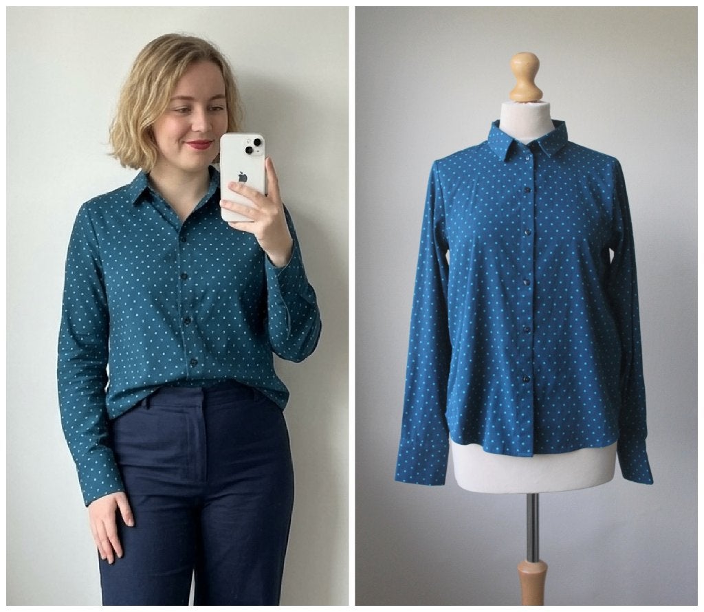 Vero Moda - vrolijke stippen blouse blauw - maat M, Kleding | Dames, Blouses en Tunieken, Maat 38/40 (M), Vero Moda, Zo goed als nieuw