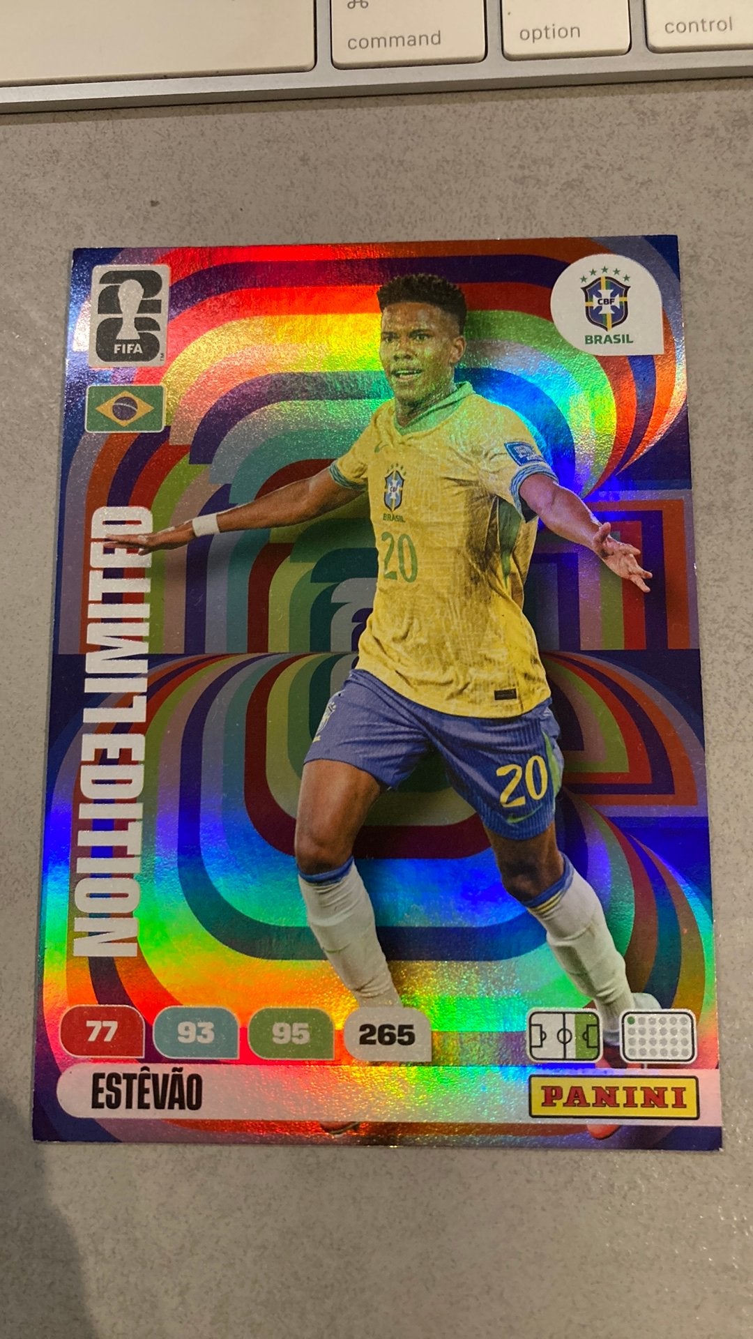 Estevao XXL Adrenalyn XL WK 2026 Limited Edition Panini, Ophalen of Verzenden, Nieuw, Buitenlandse clubs, Spelerskaart