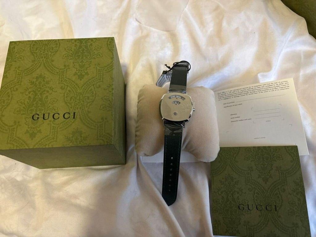 Nieuwe Gucci Grip YA157412 – Full Set – Scherp geprijsd, Overige merken, Leer, Polshorloge, Nieuw