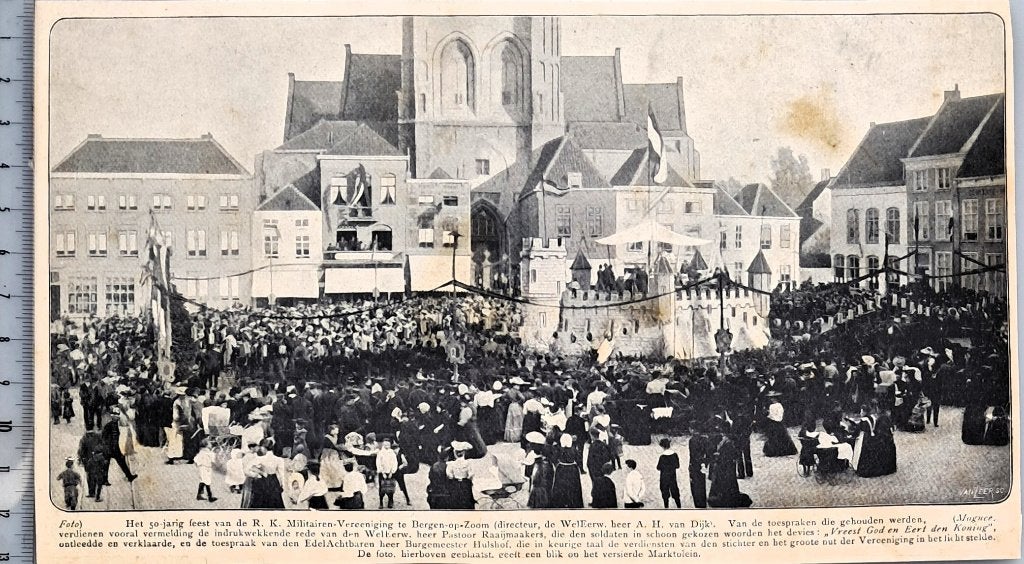 Leger 1906: 50 jaar RK-militairenvereniging Bergen op Zoom, Verzenden, Voor 1940, Gebruikt, Overige onderwerpen