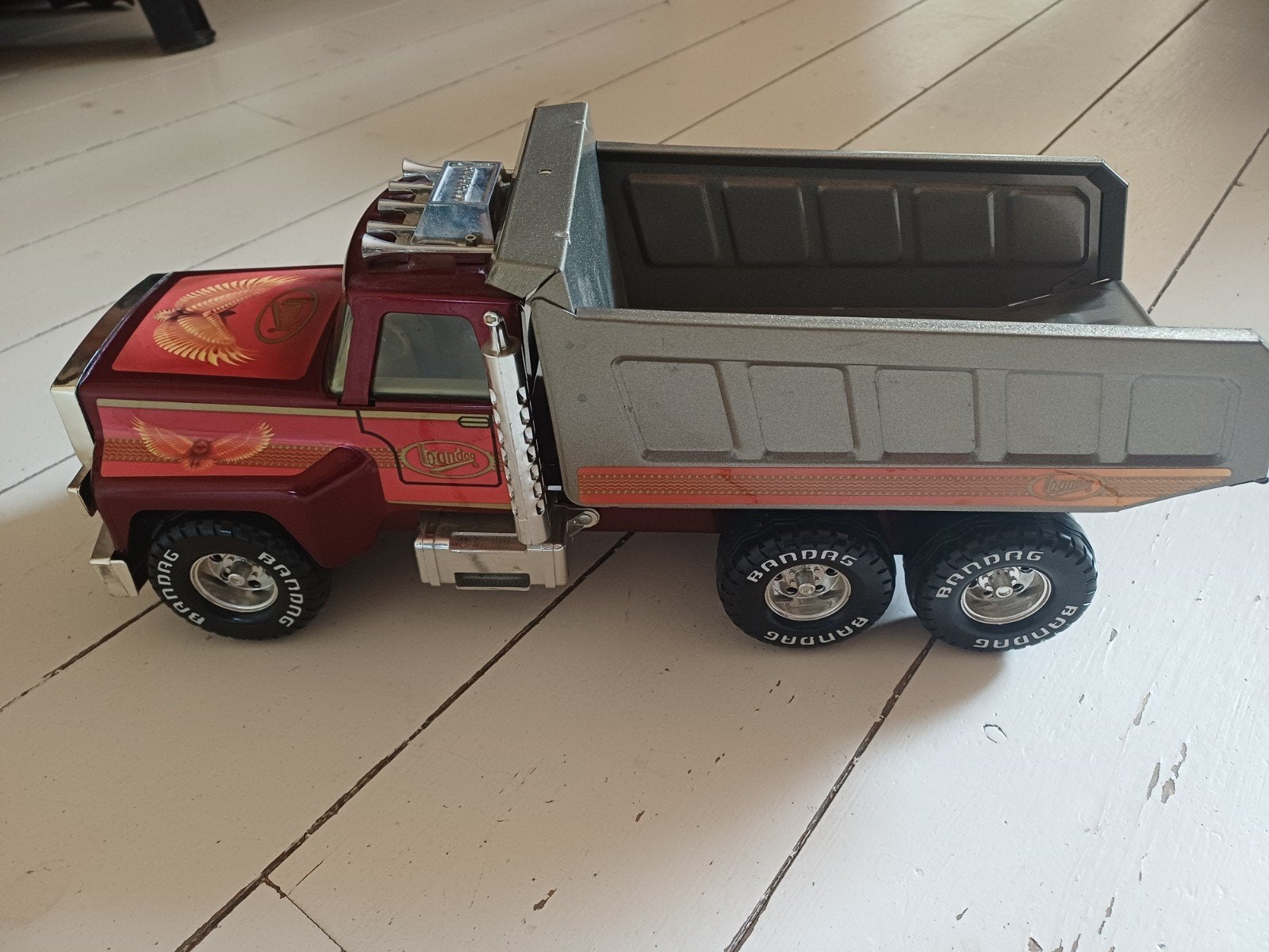 Vintage Speelgoed Kiepwagen - Bandag Truck, Ophalen of Verzenden, Gebruikt