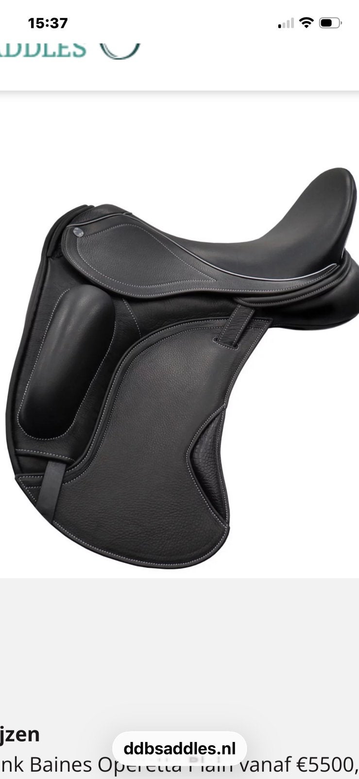 Gezocht Frank Baines Operetta zadel, Ophalen, L (17.5 inch), Gebruikt, Dressuur