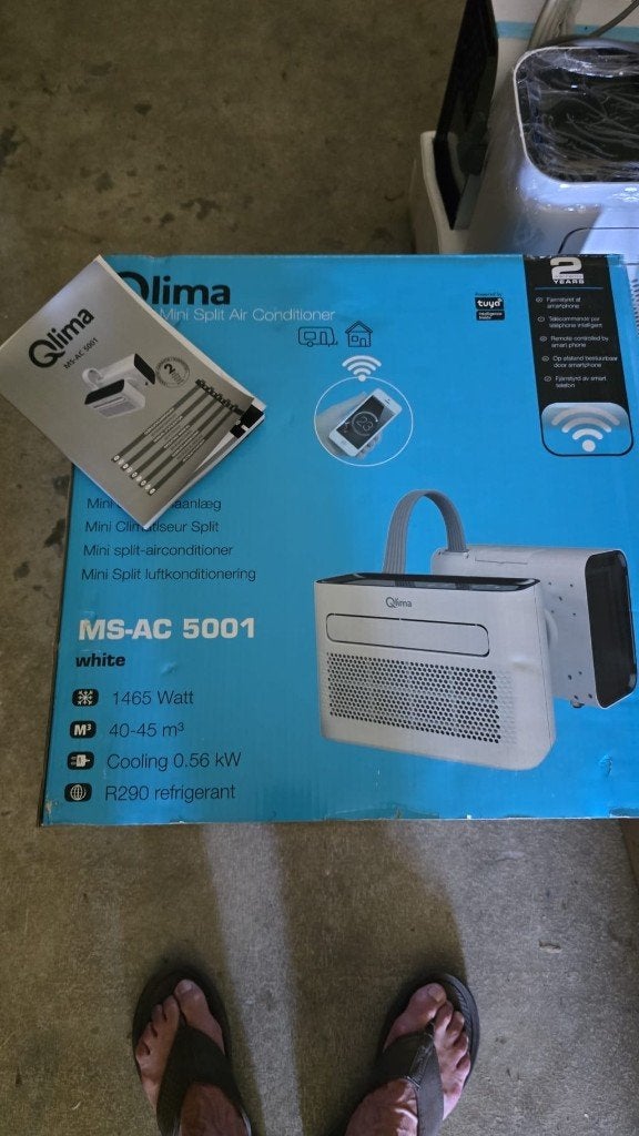 Quima split airc ms ac 5001, Ophalen, Minder dan 60 m³, 3 snelheden of meer, Zo goed als nieuw