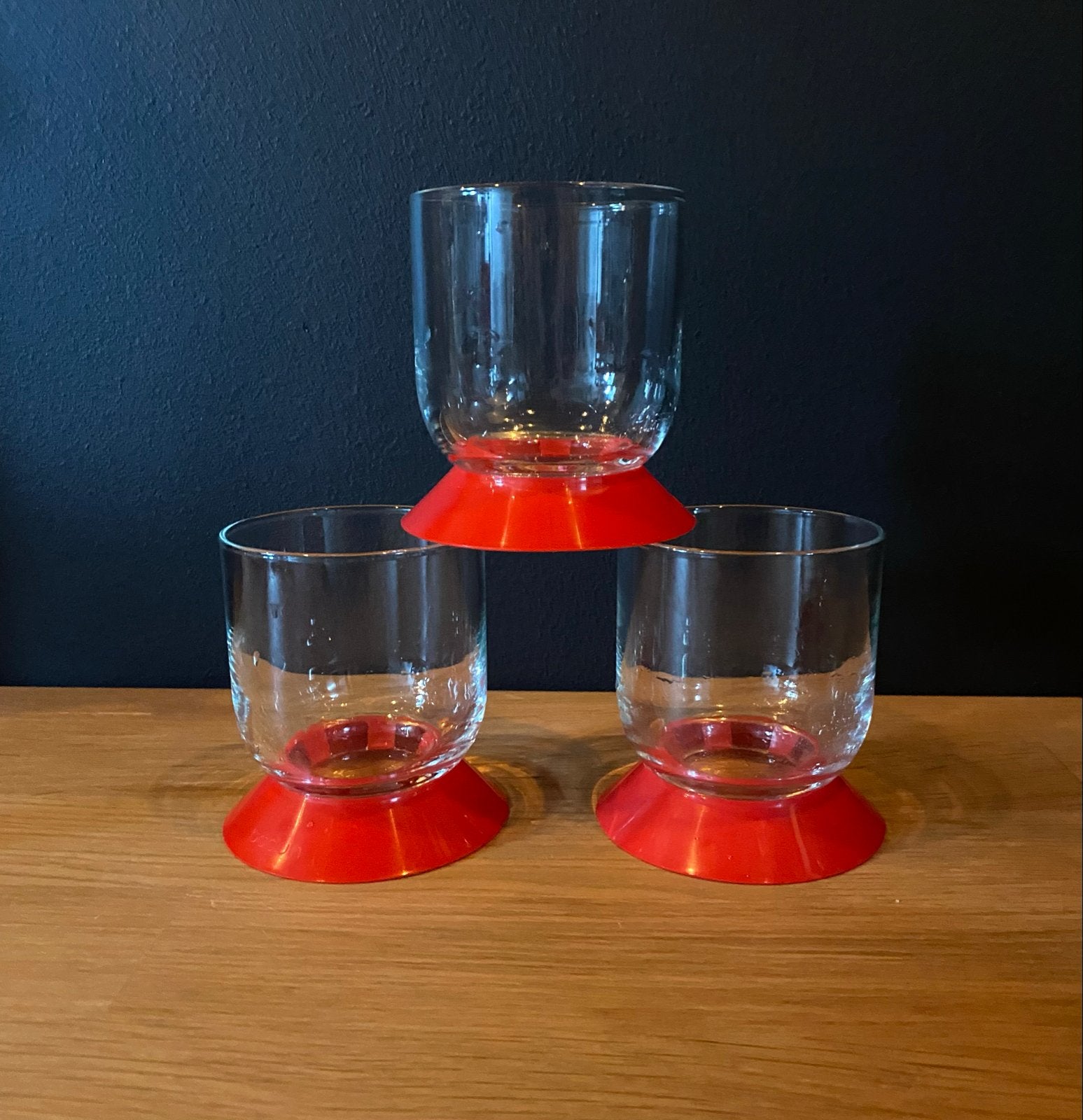 Vintage Bodum Picnic Glazen Bekers Jaren '80 - Rood, Ophalen of Verzenden