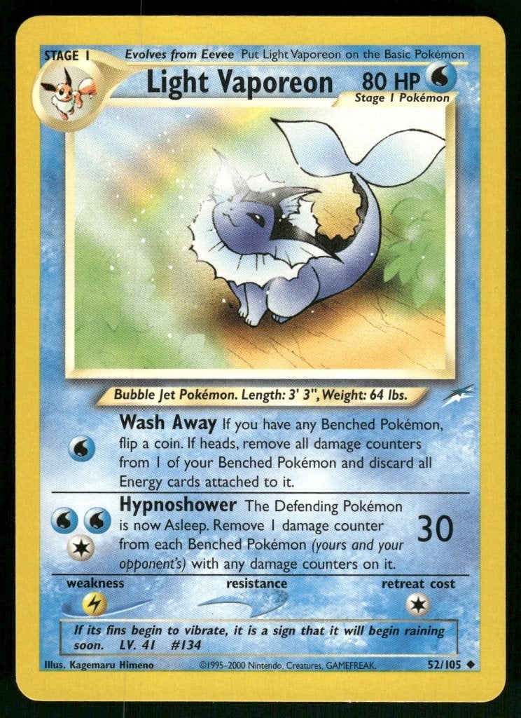 Light Vaporeon 52/105 - Neo Destiny (NM), Verzenden, Gebruikt