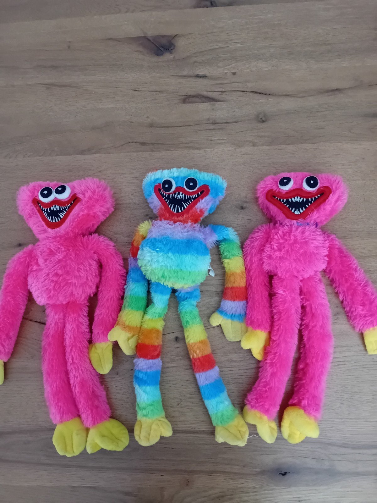 Poppy Playtime Knuffels: 2 Kissy Missy & 1 Regenboog Huggy, Gebruikt, Overige merken, Overige karakters, Overige typen