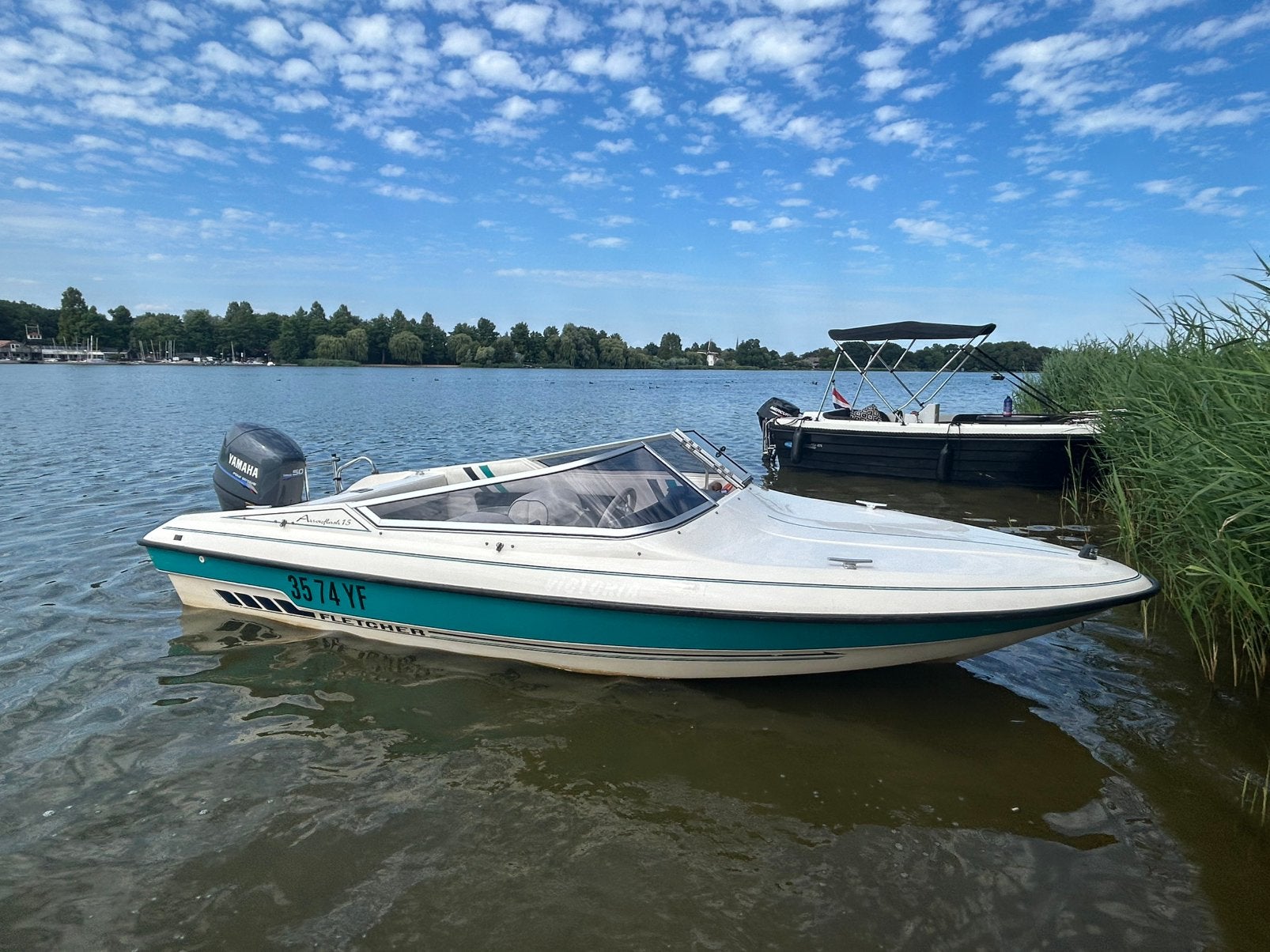 Fletcher Arrowflash 15 met Yamaha 50 pk 4-takt, Watersport en Boten, Ophalen, Buitenboordmotor