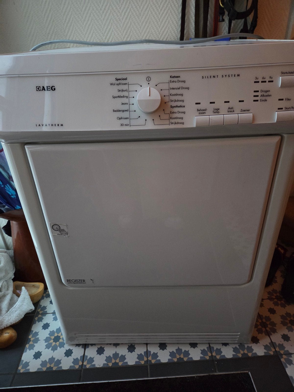 AEG Lavatherm wasdroger - Condensdroger, Ophalen, 6 tot 8 kg, Gebruikt, Anti-kreukfase