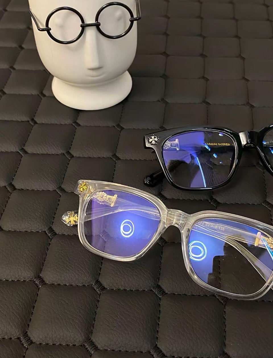 Chrome hearts Bril -Tranpsarant-Goud, Overige merken, Overige kleuren, Ophalen of Verzenden, Zo goed als nieuw