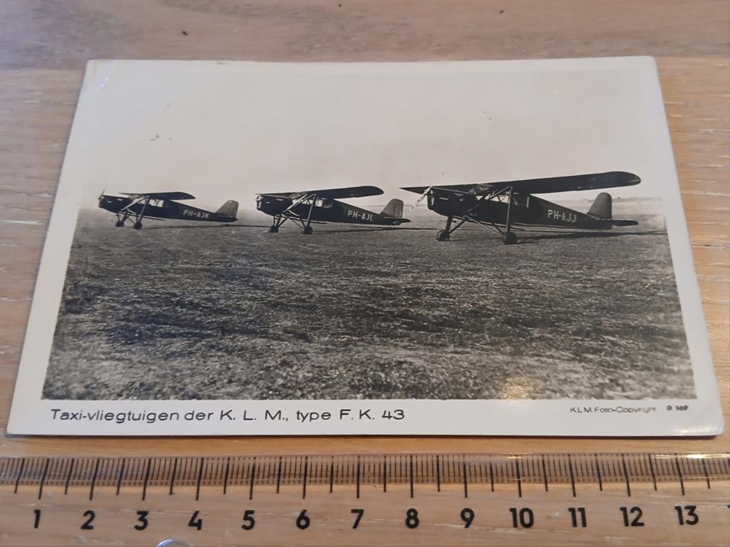 Koolhoven FK.43 KLM taxi vliegtuigen Ansichtkaart Luchtvaart, Verzamelen, Ophalen of Verzenden, Zo goed als nieuw, Kaart, Foto of Prent