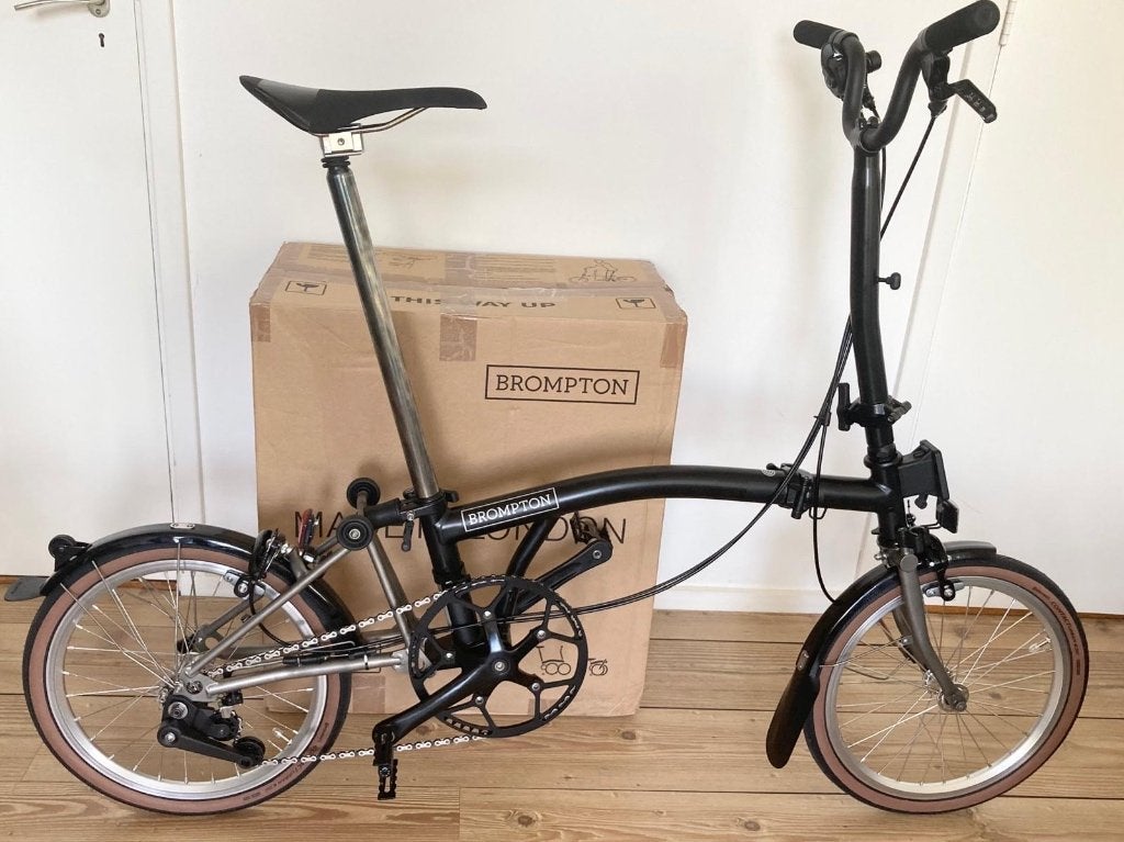 BROMPTON P-Line SuperLight Titanium, Hoog stuur, Nieuwstaat!, Ophalen, Brompton, 16 tot 18 inch, Versnellingen