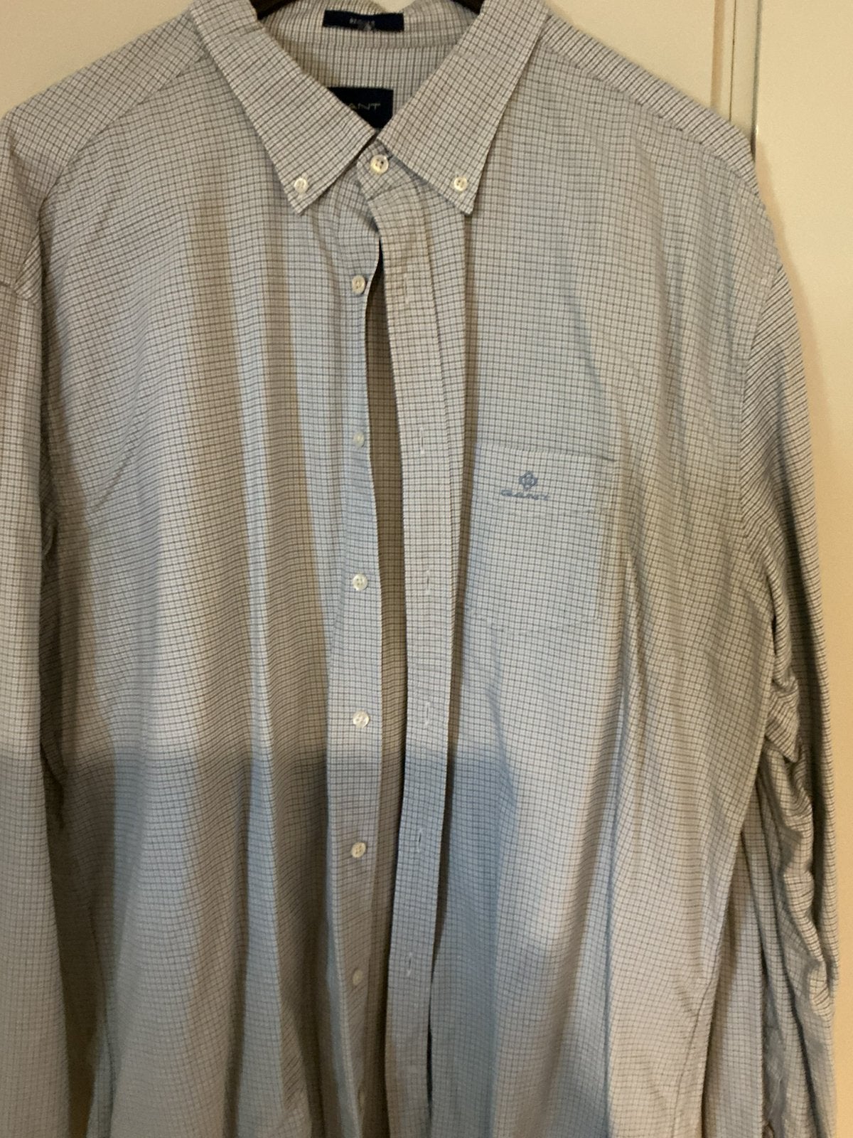 GANT zgan buttondown geruit  overhemd MT 3XL, Ophalen of Verzenden, Zo goed als nieuw, Overige kleuren, Overige halswijdtes