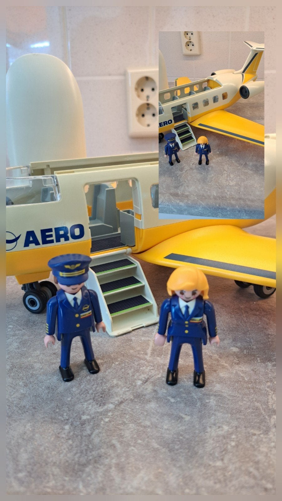 Playmobil Vliegtuig met piloten - Zo goed als nieuw, Ophalen of Verzenden, Zo goed als nieuw, Jongen of Meisje