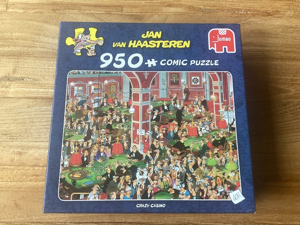 Jan  van Haasteren, Crazy Casino, 950 stukjes, Ophalen of Verzenden, 500 t/m 1500 stukjes, Zo goed als nieuw, Legpuzzel