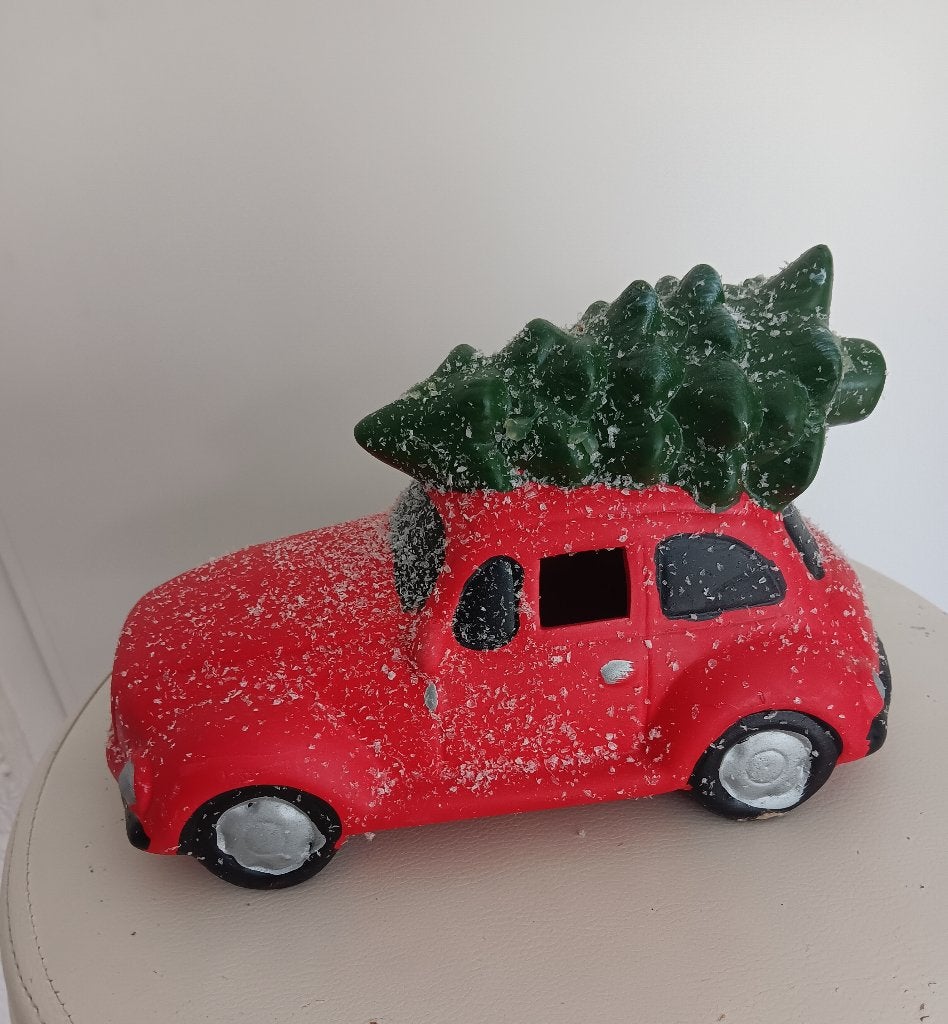 Kerstauto met kerstboom, Ophalen of Verzenden, Zo goed als nieuw