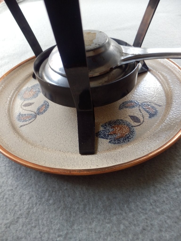 Fondueset Email, Ophalen of Verzenden, Gebruikt, Brander, Fondueset