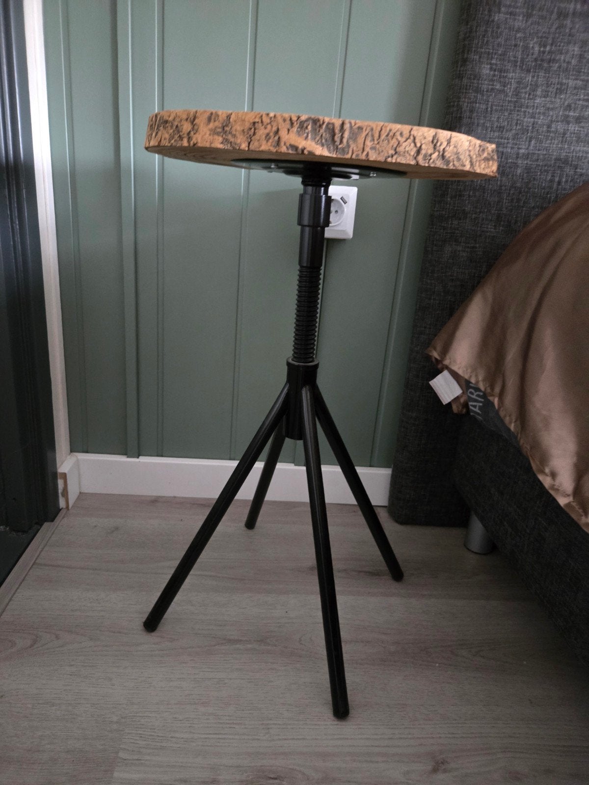 tafeltje piano kruk, Ophalen, Minder dan 55 cm, Metaal of Aluminium, Rond