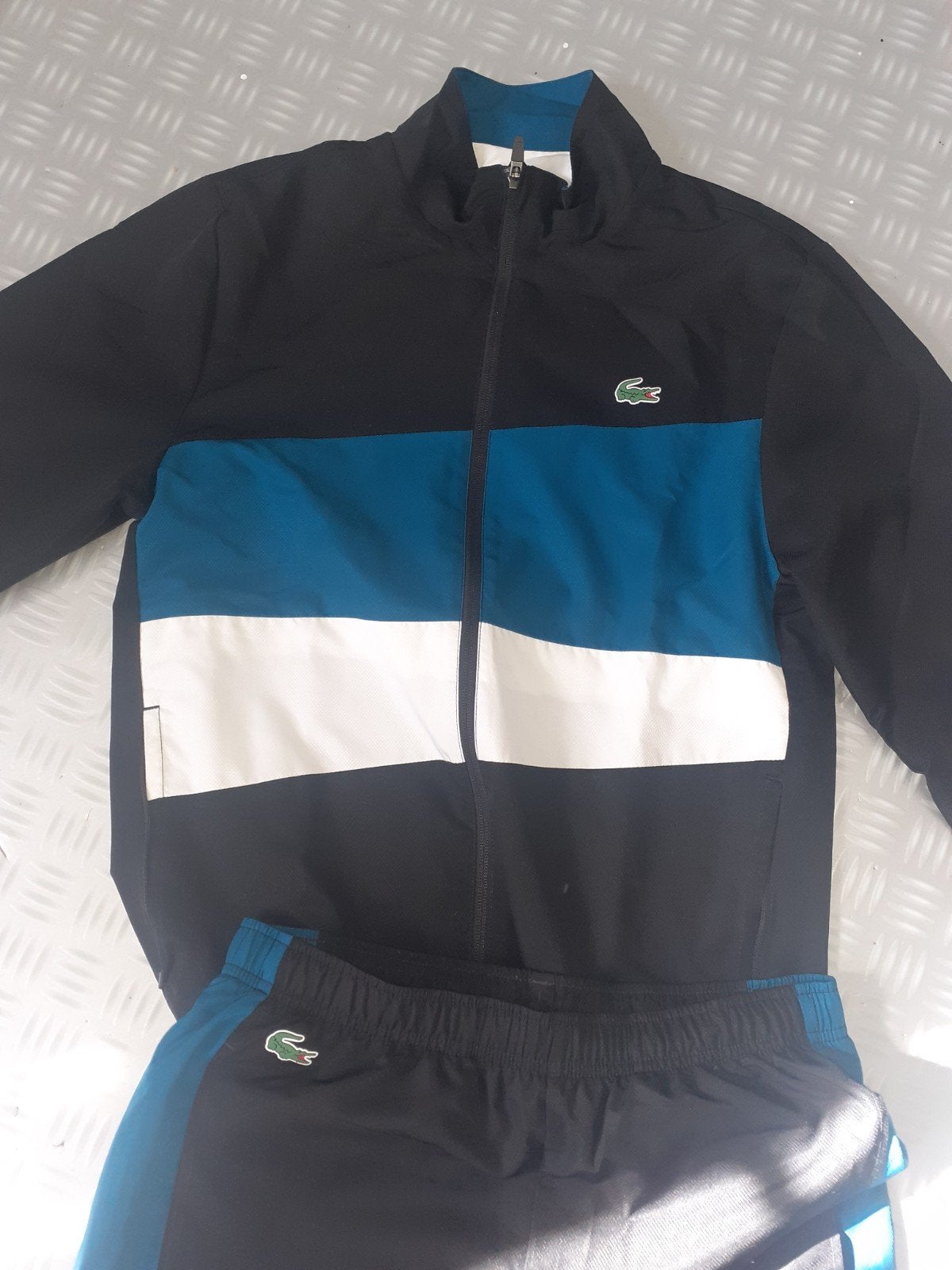 Lacoste trainingspak maat small(alleen ophalen), Ophalen, Blauw, Lacoste, Zo goed als nieuw