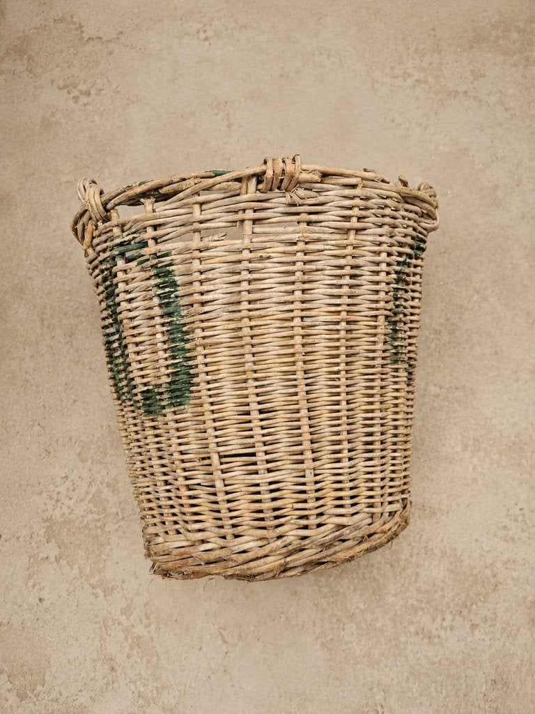 Grote rieten manden  stevig of brocante decoratie, Gebruikt, Sfeer, Vintage, Overige typen