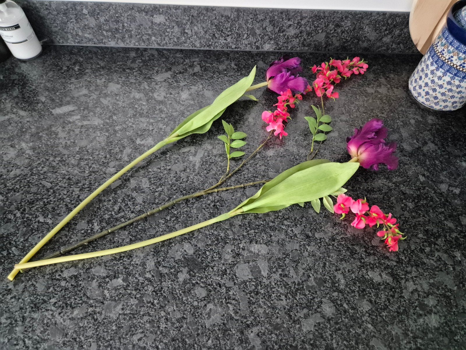 Kunstbloemen 3 stelen, Huis en Inrichting, Woonaccessoires | Kunstplanten en Kunstbloemen, Ophalen of Verzenden