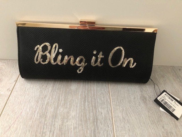 Nieuwe clutch tas van INC van, Ophalen of Verzenden, Nieuw, Zwart, Avondtasje