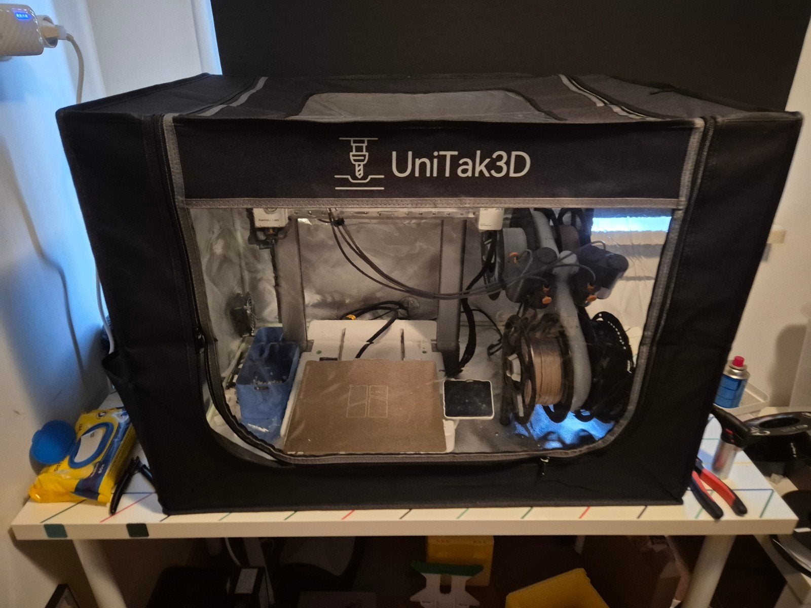 Bambu Lab A1 Combo met enclosure, filament en platen, Ophalen, Gebruikt, Filament, Ingebouwde Wi-Fi