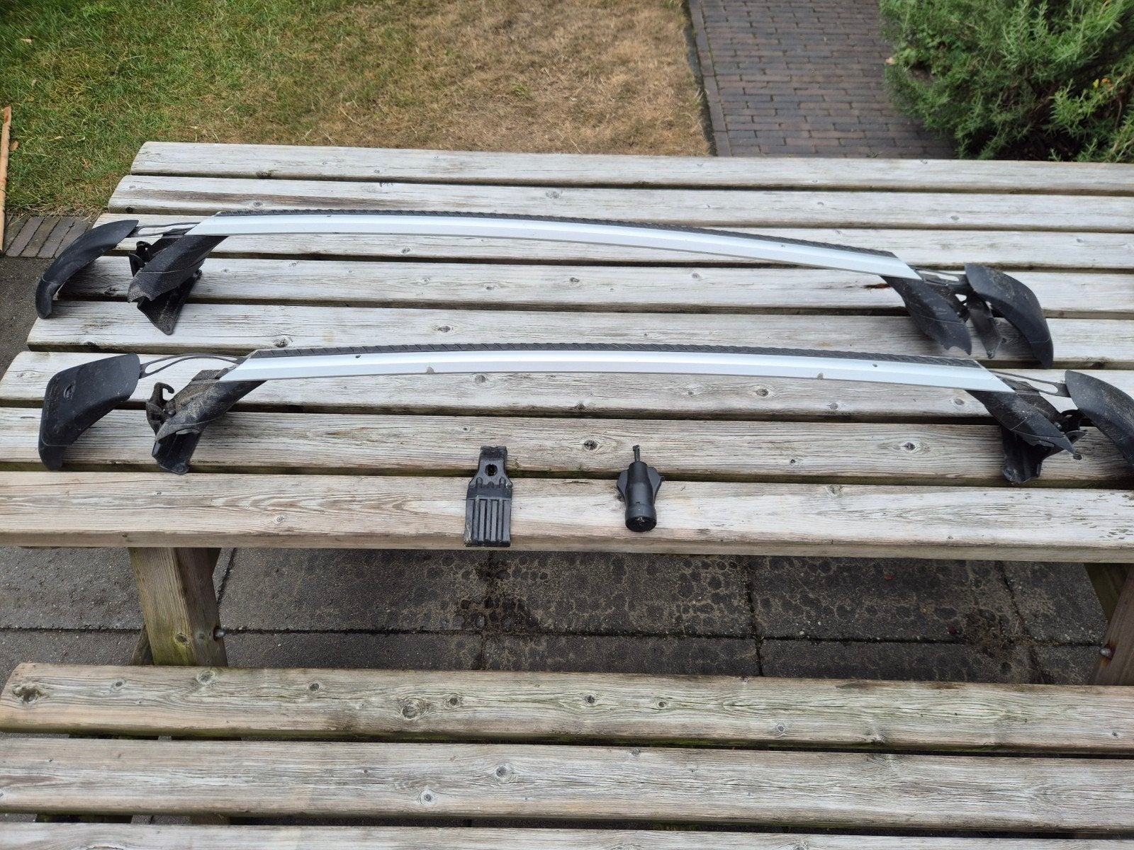 Originele Volvo V70 dakdragers met sleutel en momentsleutel, Ophalen, Gebruikt