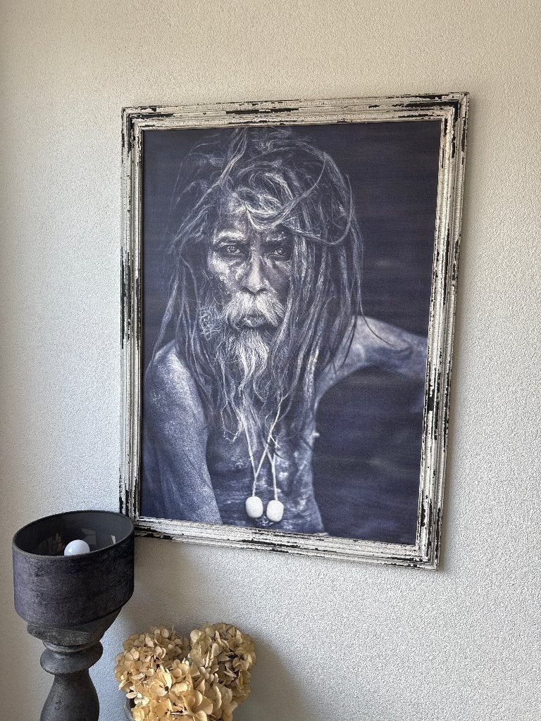 Schilderij brocante lijst, Antiek en Kunst, Ophalen of Verzenden, Ingelijst, Portret of Personen