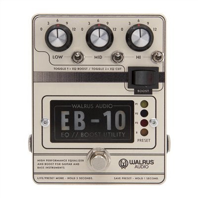 Walrus Audio EB-10 Cream Preamp / EQ / Boost effectpedaal, ., Overige typen, Nieuw, Ophalen of Verzenden