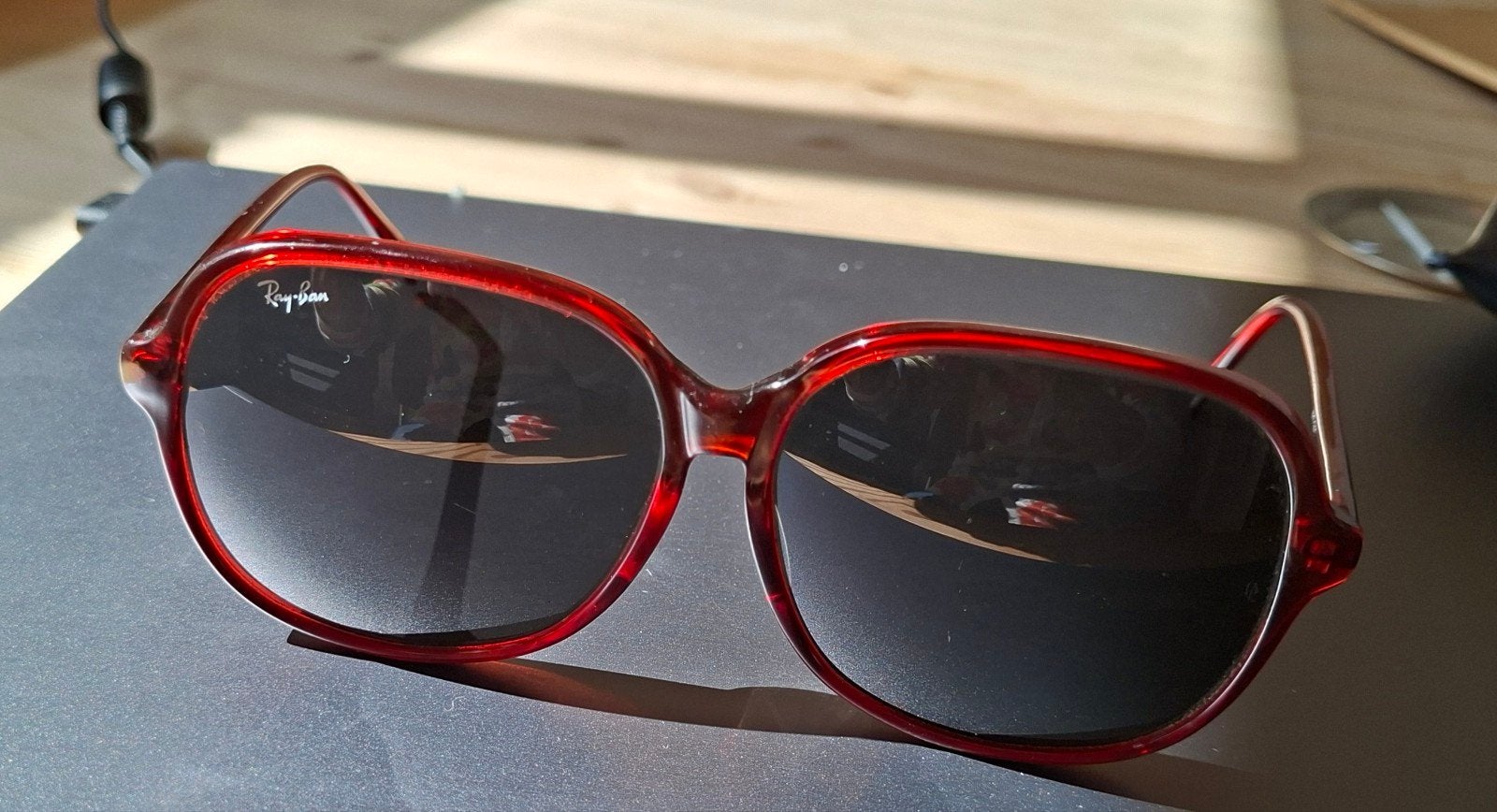 Originele Vintage Ray-Ban W0341 (Bausch & Lomb), Ophalen of Verzenden, Rood, Ray-Ban