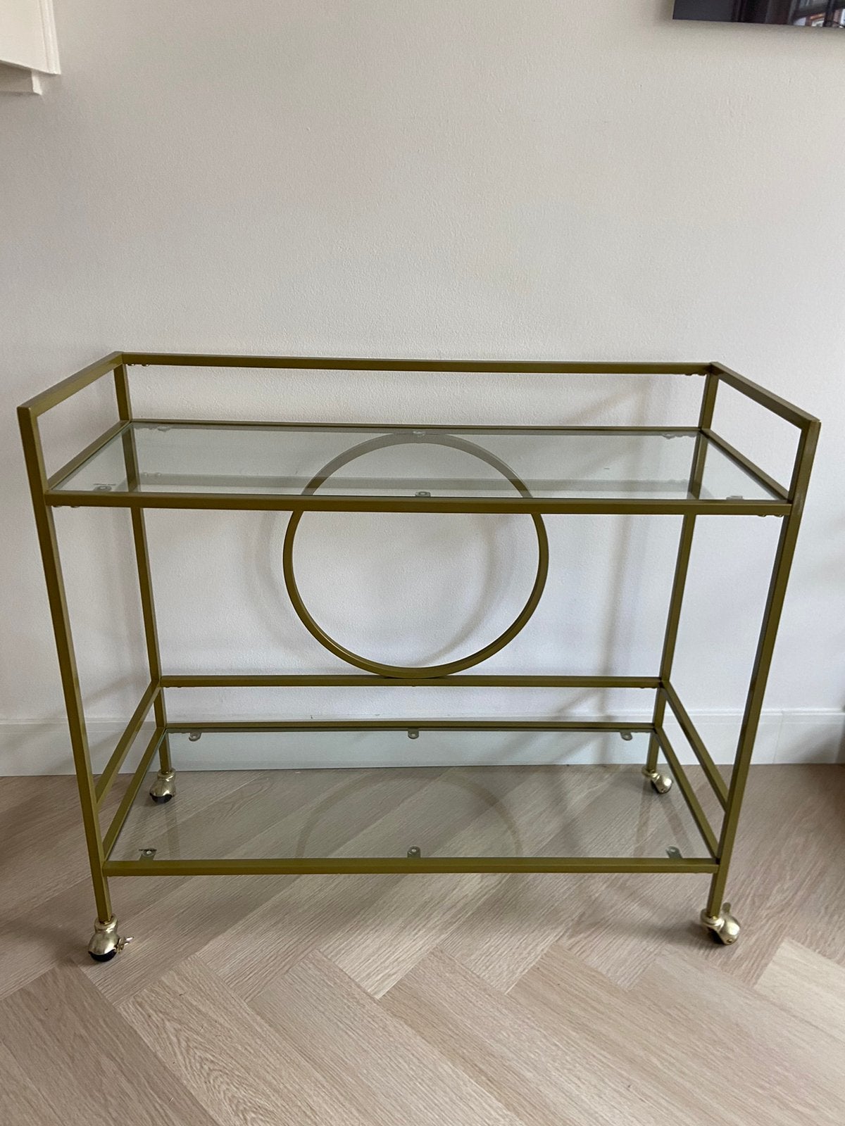 Kitchen Trolley KERRY Metal Gold, Ophalen, 50 tot 100 cm, Zo goed als nieuw, 25 tot 50 cm