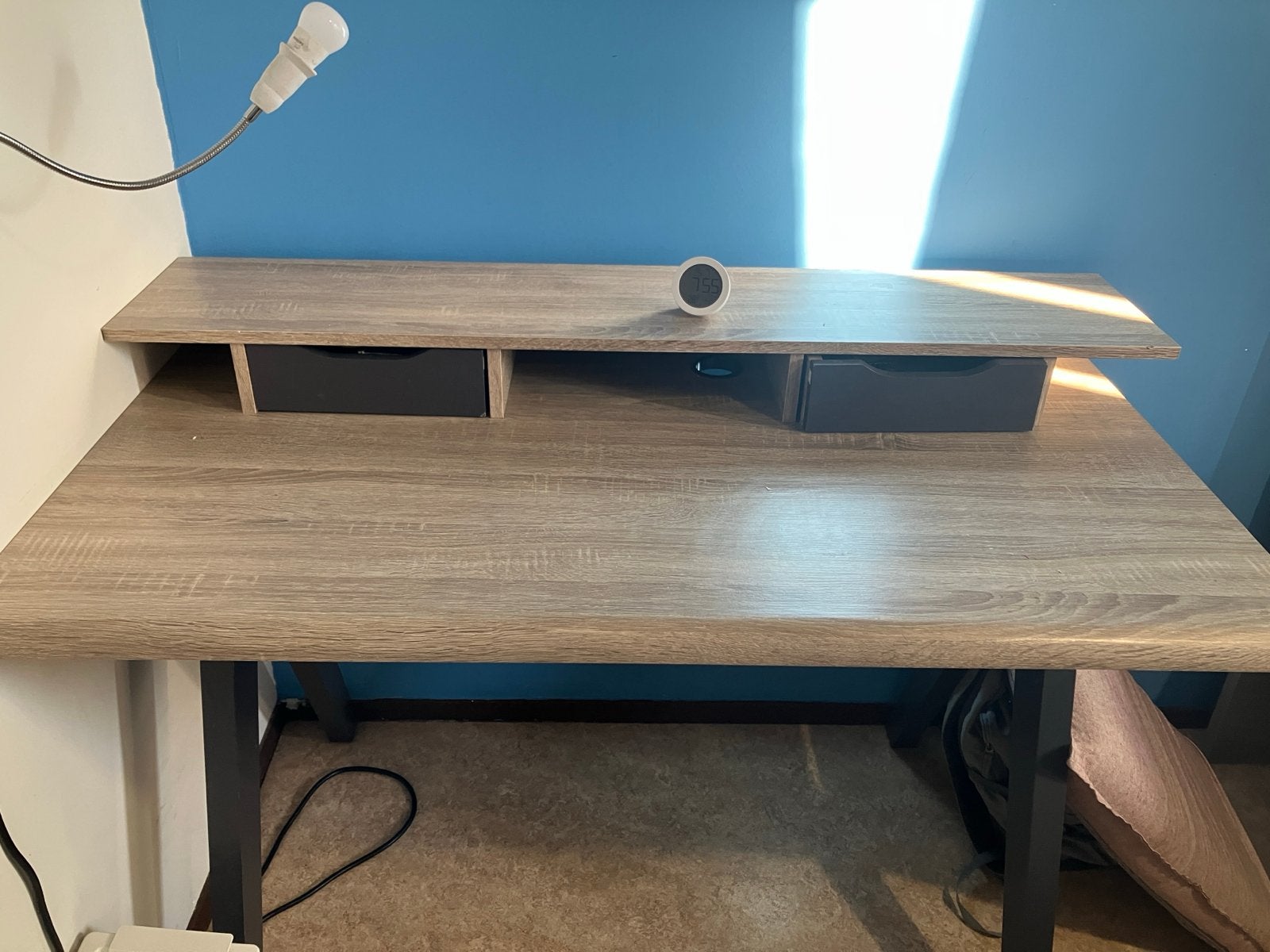 Studietafel / Bureau met opbergruimte, Huis en Inrichting, Bureaus, Ophalen, Opbergruimte, Gebruikt, Spaanplaat of MDF