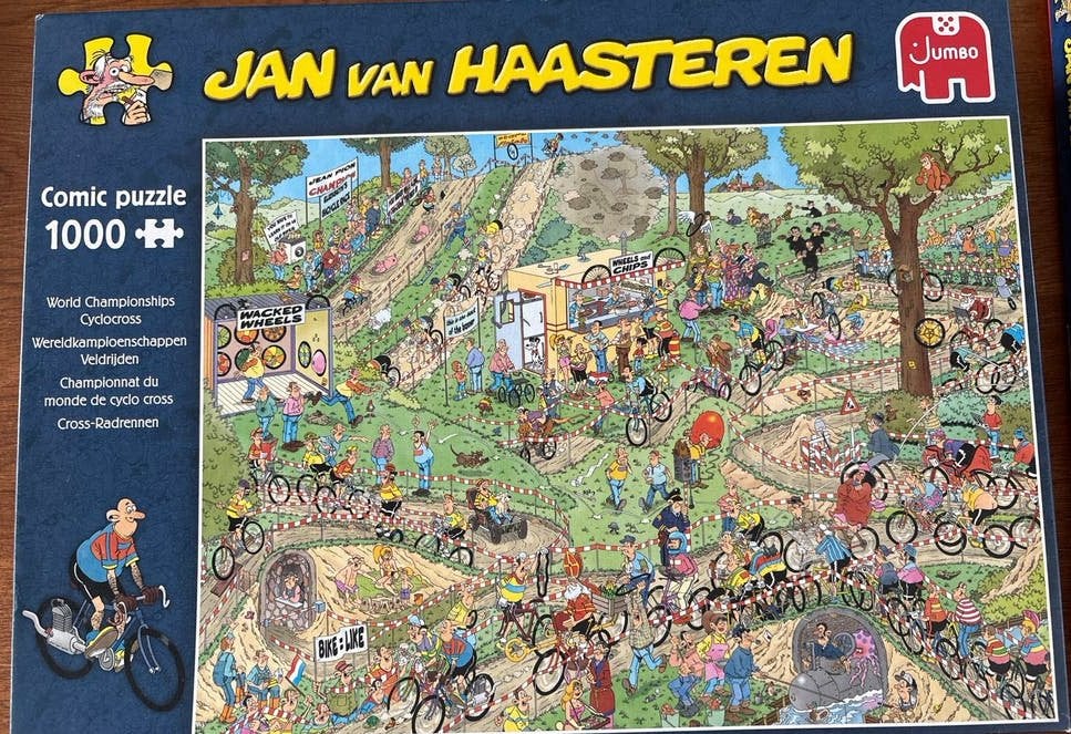 Jan van Haasteren Legpuzzel - Wereldkampioenschappen Veldrij, Ophalen of Verzenden, 500 t/m 1500 stukjes, Gebruikt, Legpuzzel