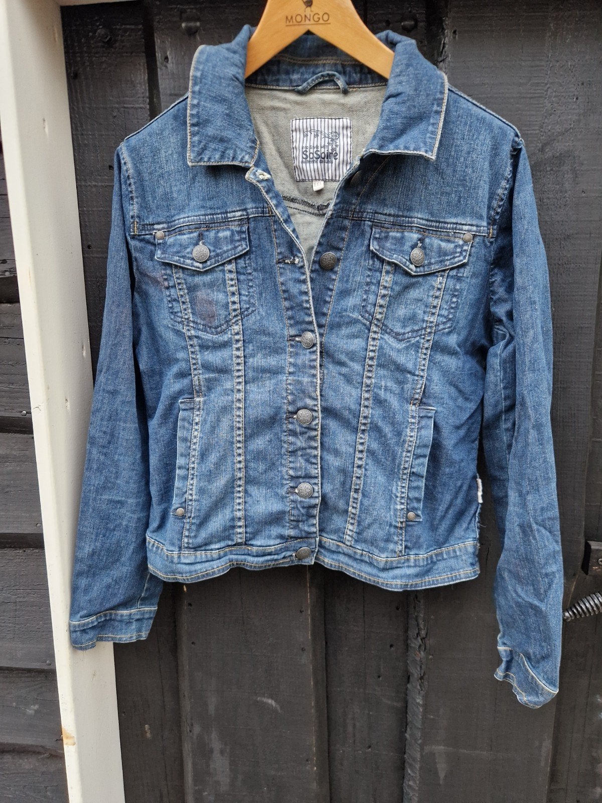 SPIJKERJACK MAAT XXL, So Soire, Ophalen of Verzenden, Maat 46/48 (XL) of groter, Blauw
