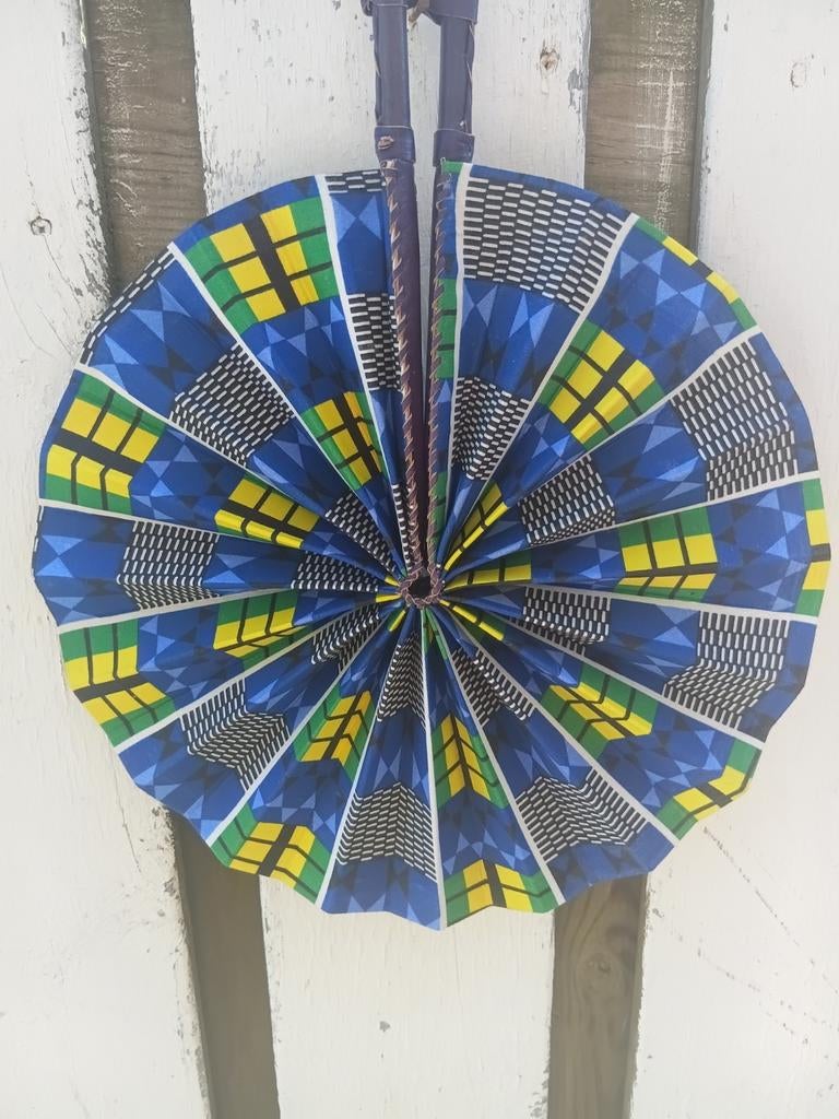 Ghana batik katoenen waaier Opvouwbaar handig mee te nemen, Ophalen of Verzenden, Nieuw
