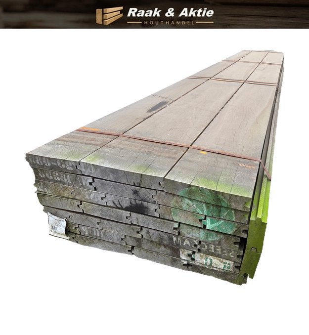 42.6 m2 Azobé hardhouten damwand 6 cm dik - nr: DW77