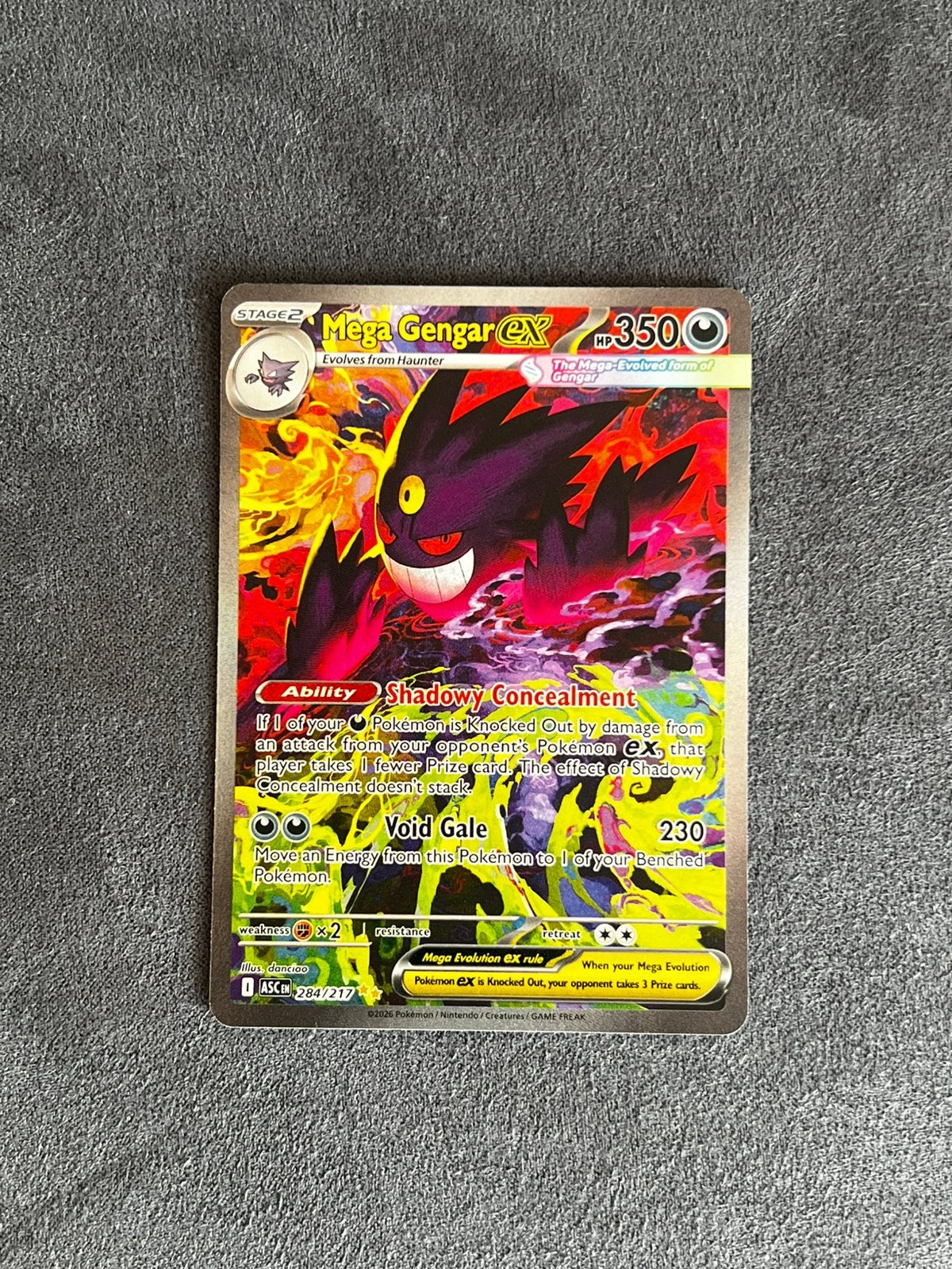 Mega Gengar Ex 284 Ascended Heroes, Hobby en Vrije tijd, Ophalen of Verzenden, Zo goed als nieuw