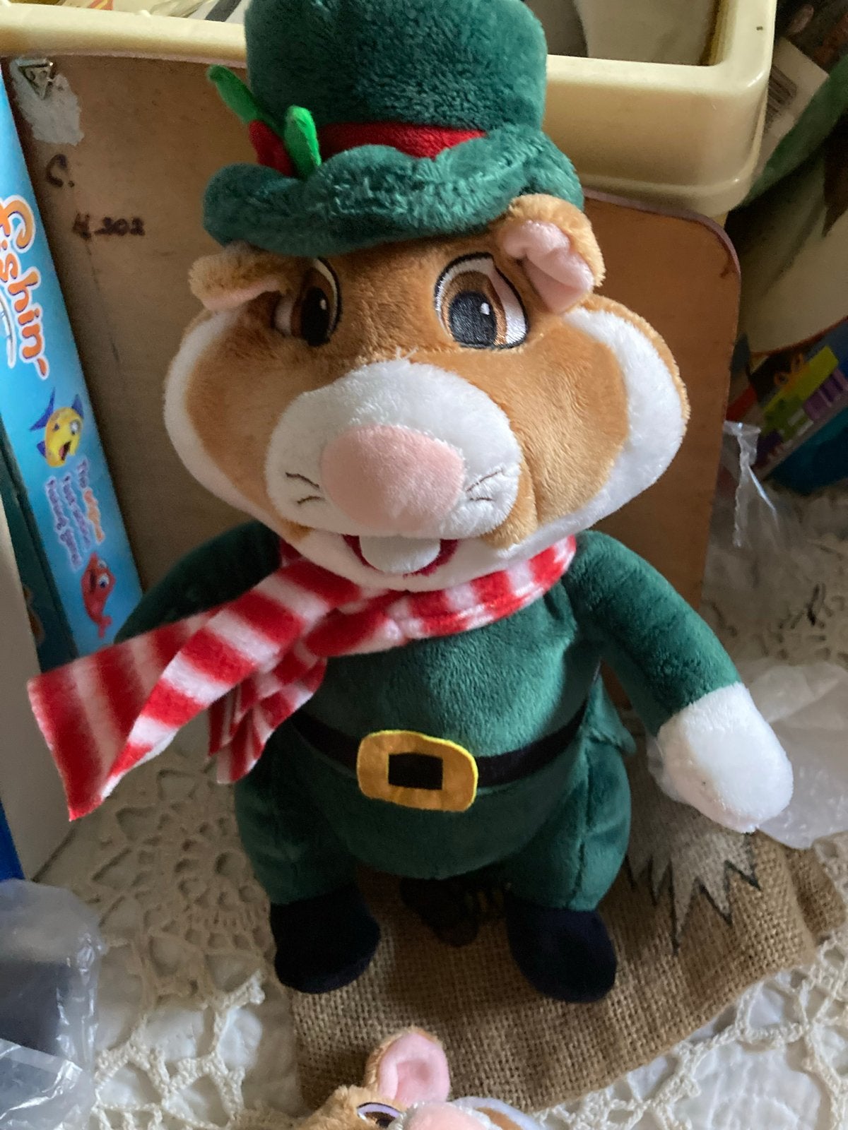 Albert Heijn hamster knuffel met Kerstoutfit, Diversen, Ophalen of Verzenden, Zo goed als nieuw