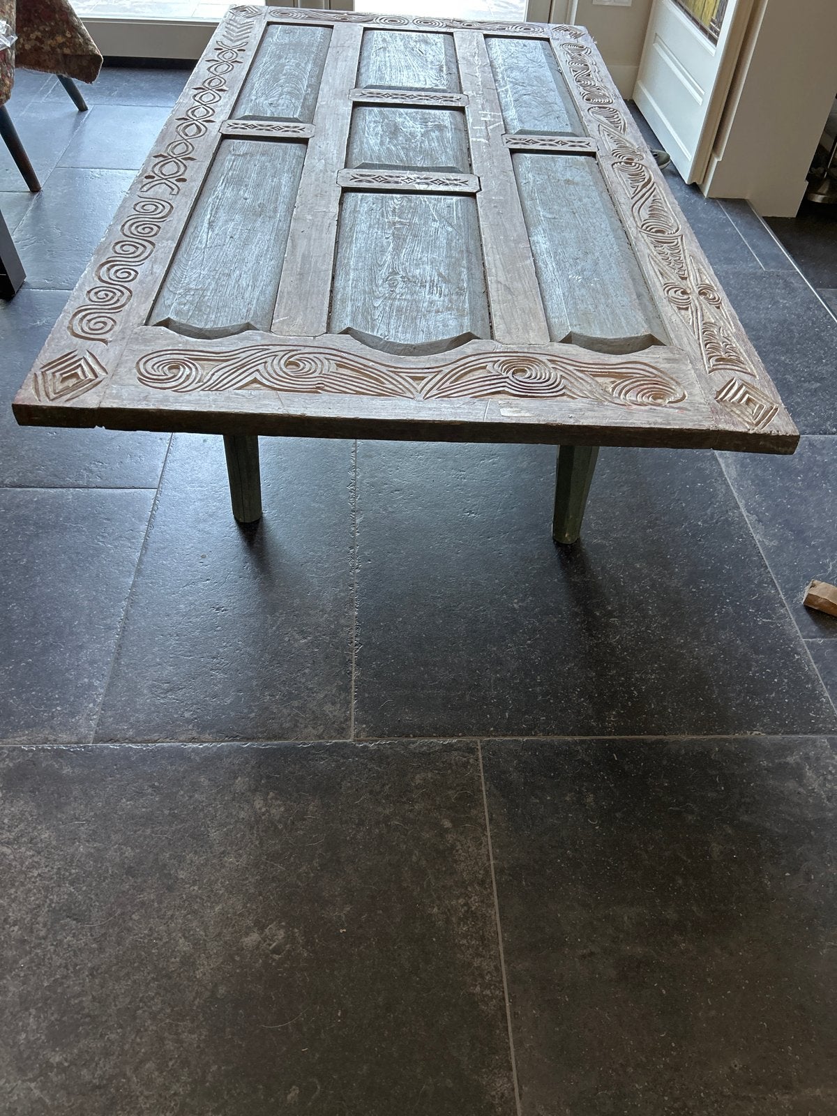 Unieke Ibiza Style Salontafel - 190x100x51 cm, Huis en Inrichting, Tafels | Salontafels, Ophalen, 50 – 75, Gebruikt, 100 tot 150 cm