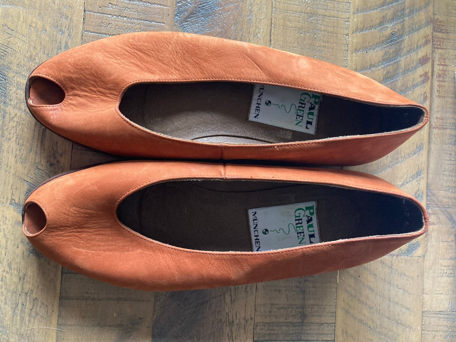 Paul Green Oranje Peep-Toe Ballerina's, Ophalen of Verzenden, Zo goed als nieuw, Oranje, Ballerina's