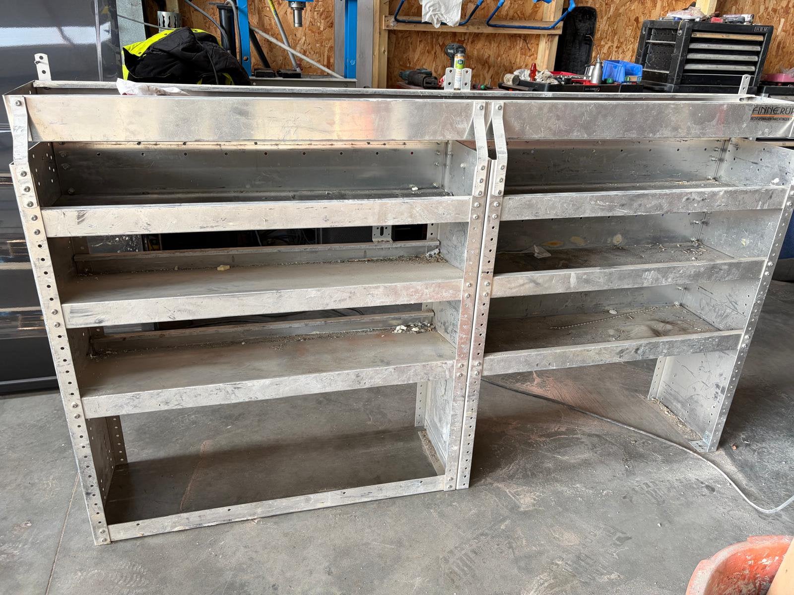 Aluminium bedrijfswagen inrichting/ rek, Ophalen, Gebruikt