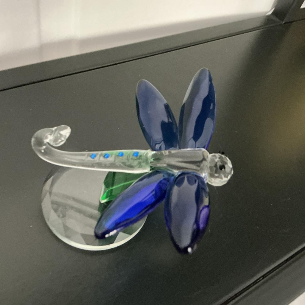 Glazen Libelle Decoratie - Blauw & Groen, Ophalen of Verzenden, Zo goed als nieuw, Meerkleurig, Glas