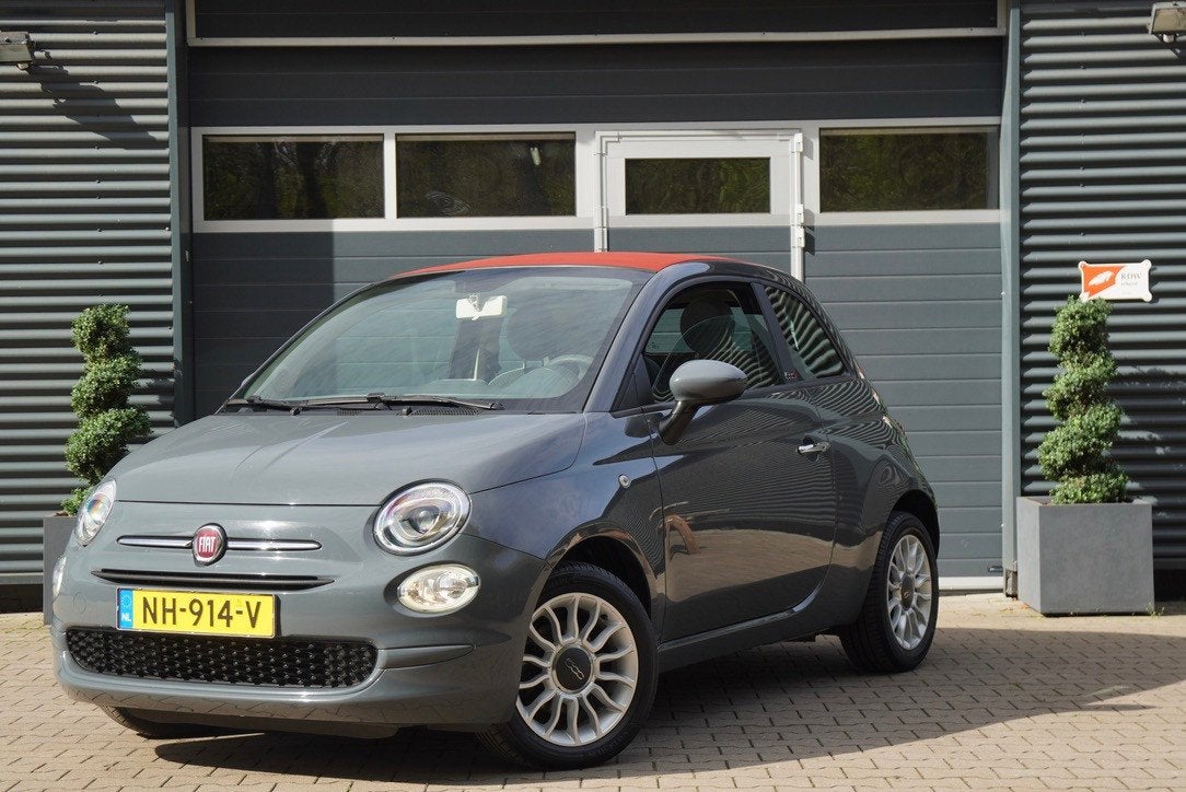 Fiat 500 C 1.2 Popstar AIRCO LM VELGEN NARDO GREY, Stof, Gebruikt, 4 cilinders, Cabriolet